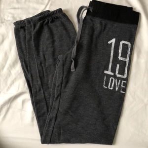 Grey drawstring lounge pants